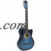 Best Choice Products Electric Acoustic Guitar Cutaway Design With Guitar Case, Strap, Tuner New - Blue   